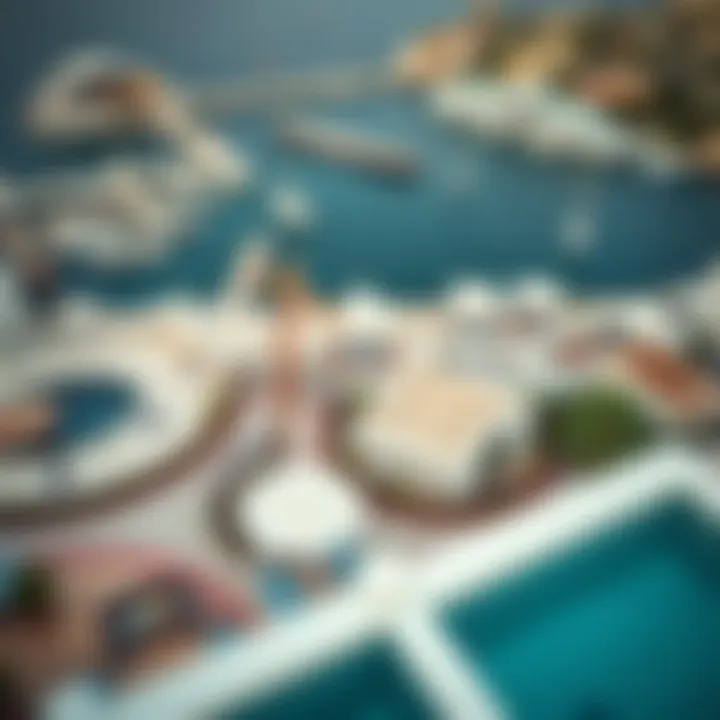 Aerial view of Dubai showcasing Samana Mykonos location