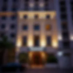 Elegant exterior of the Savoy Hotel Bur Dubai