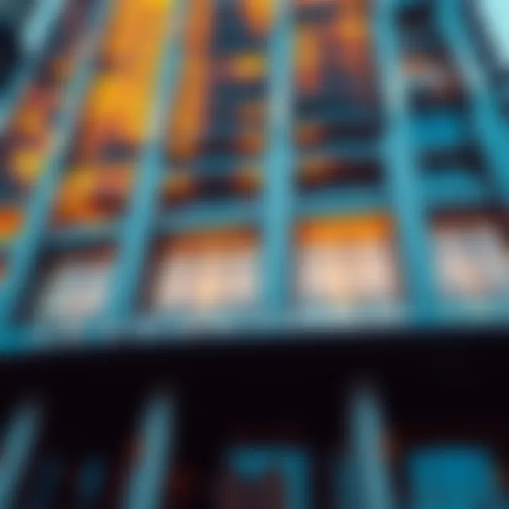 Architectural details of Sol Bay Tower's facade