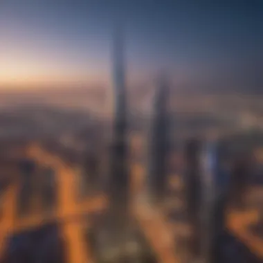 South Heights Tower with Dubai Skyline View of South Heights Tower with Dubai skyline
