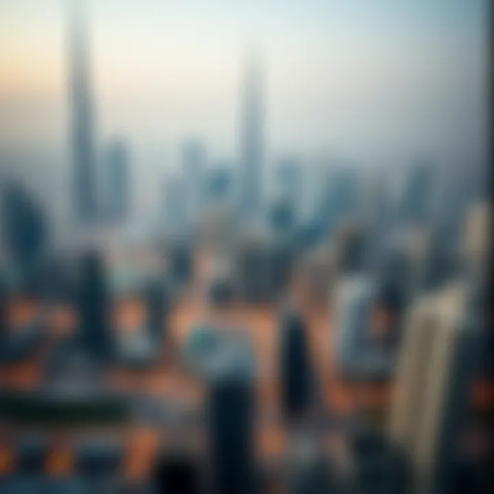 Dubai Neighborhoods Overview Aerial view of Dubai's skyline highlighting various neighborhoods