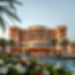 The breathtaking exterior view of The Address Jumeirah Resort and Spa showcasing its architectural elegance