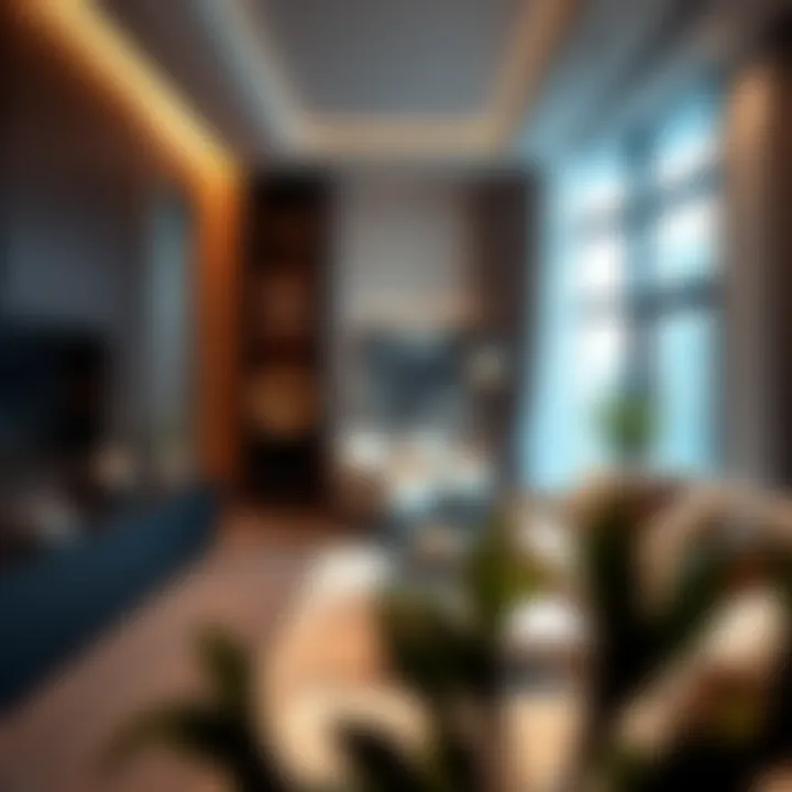 Luxurious apartment interior highlighting modern design elements