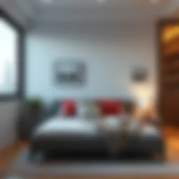 Cozy bed space interior in Deira