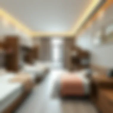 A detailed representation of different accommodation types available in Production City.