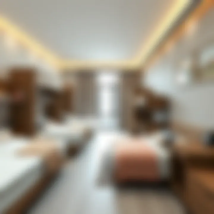 A detailed representation of different accommodation types available in Production City.