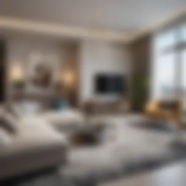 Chic Studio Apartment Design An elegant studio apartment interior with stylish decor