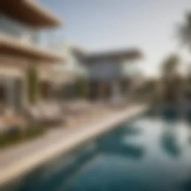 Serene Lifestyle at Yas Water's Edge A serene outdoor area within Yas Water's Edge, emphasizing lifestyle and living conditions.
